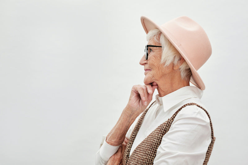 older woman thinking
