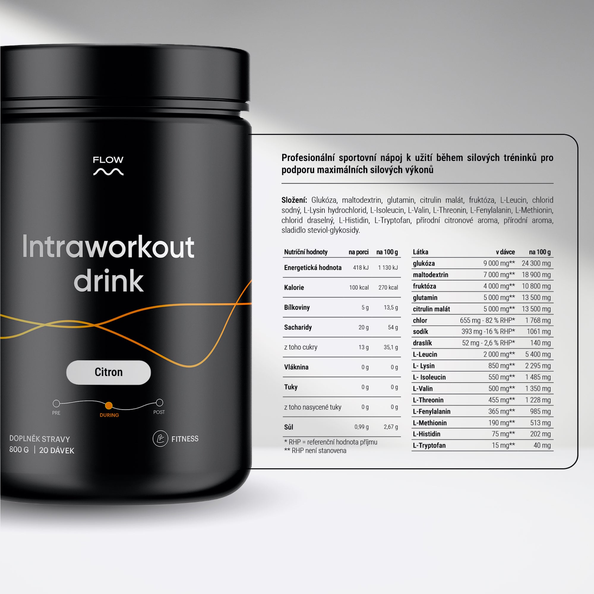 Intraworkout drink - Přírodní citron