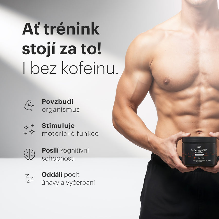 Pre-Workout DECAF drink Man - Červený pomeranč