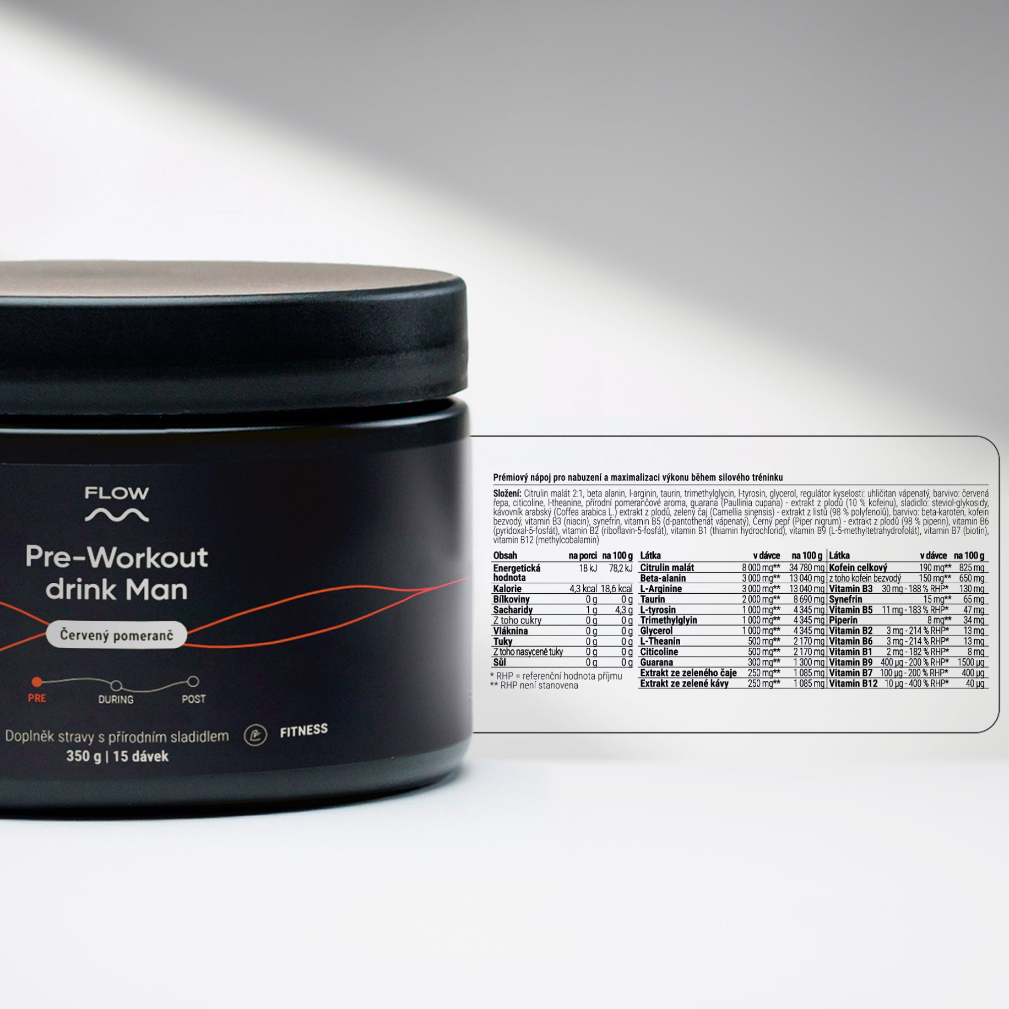 Pre-Workout drink Man - Červený pomeranč