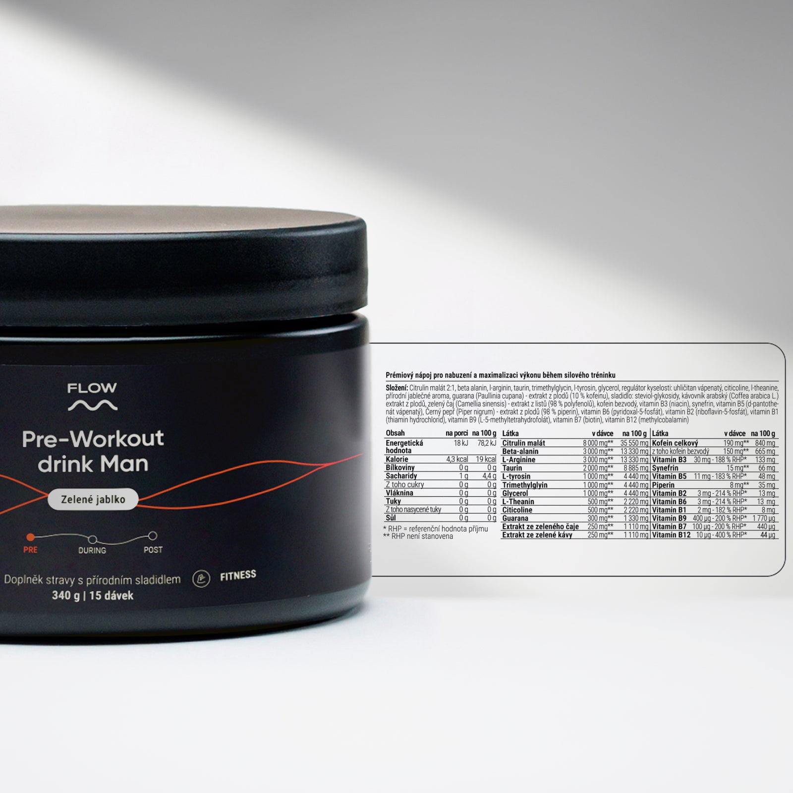 Pre-Workout drink Man - Zelené jablko