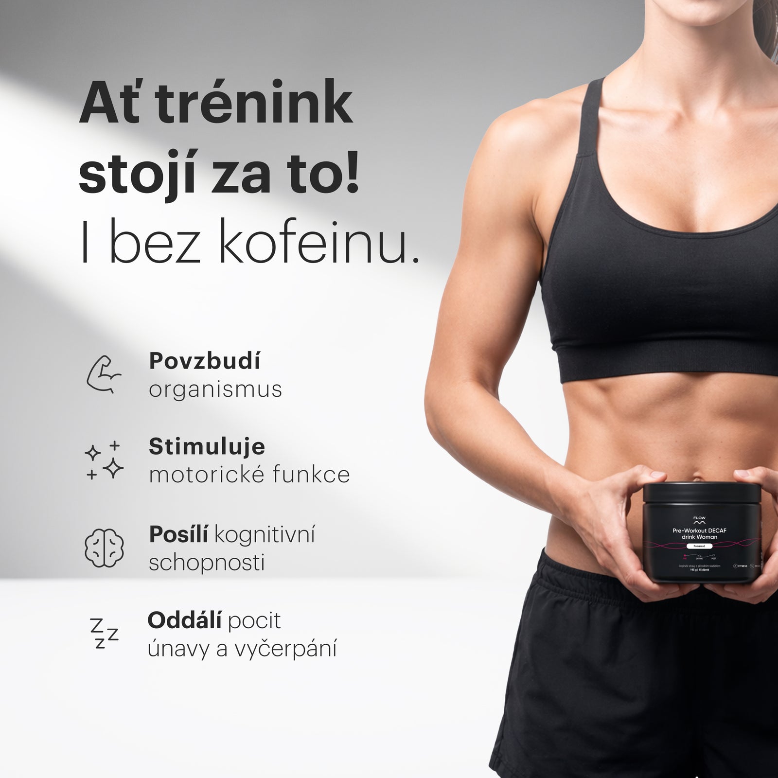 Pre-Workout DECAF drink Woman - Pomeranč
