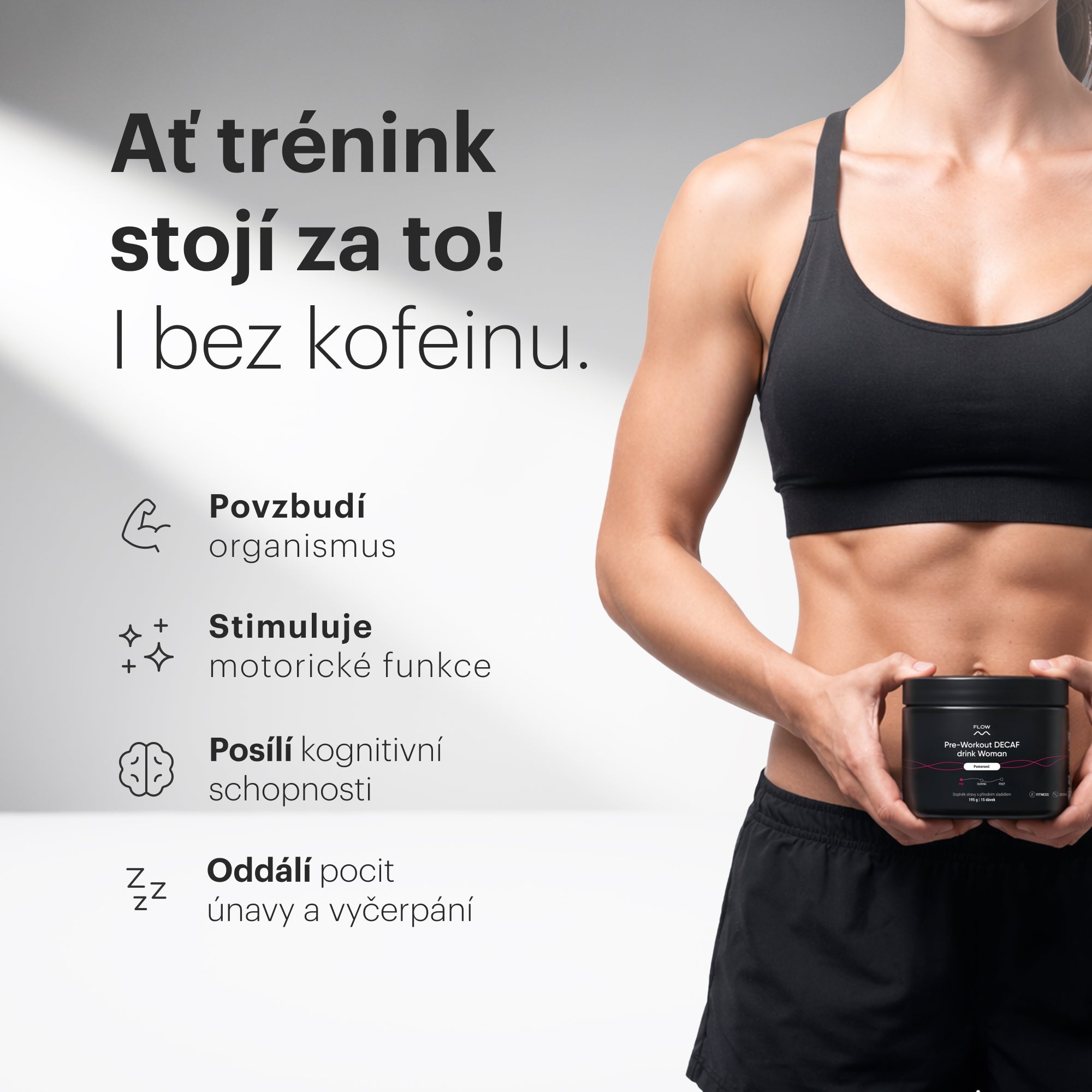 Pre-Workout DECAF drink Woman - Pomeranč